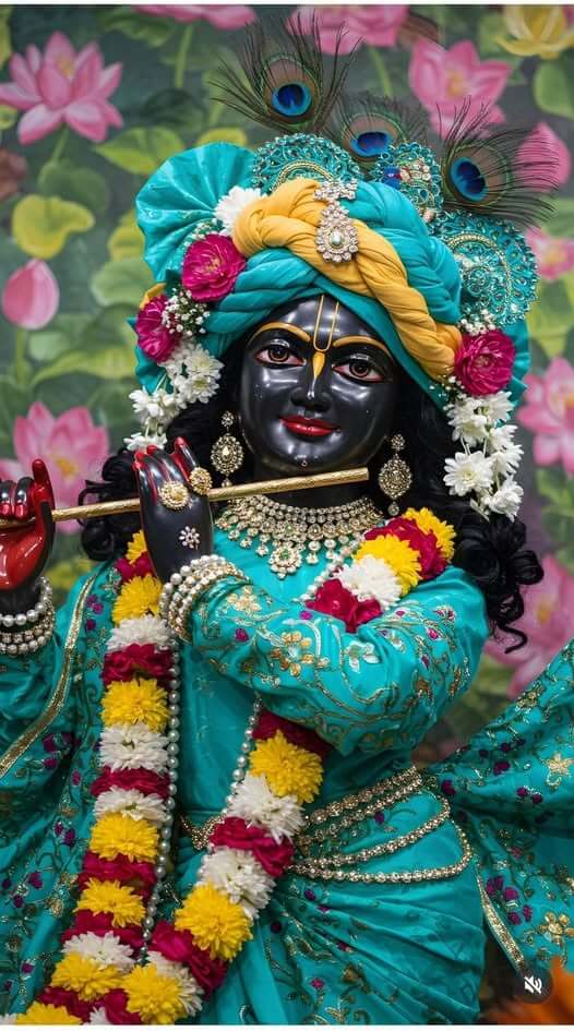 जिनके अंगकी कान्ति मेघके सदृश श्याम है, उसमें ललित त्रिभंग शोभा पाता है, जो नाना रंगोंमें रहते हैं