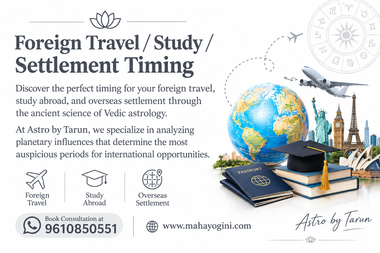 Vedic Astrology | Kundali Analysis | Foreign Travel | Study Abroad | Overseas Settlement
